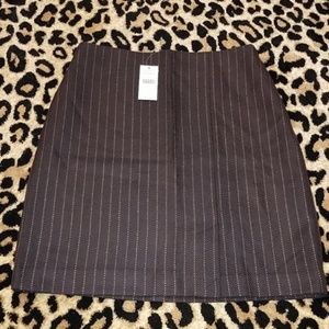 NWT Banana Republic Brown Striped Wool Skirt